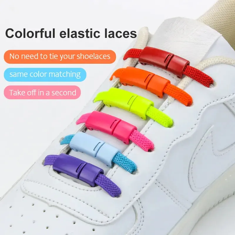 19 Color Magnetic Lock Shoelaces Elastic No tie Shoe Laces