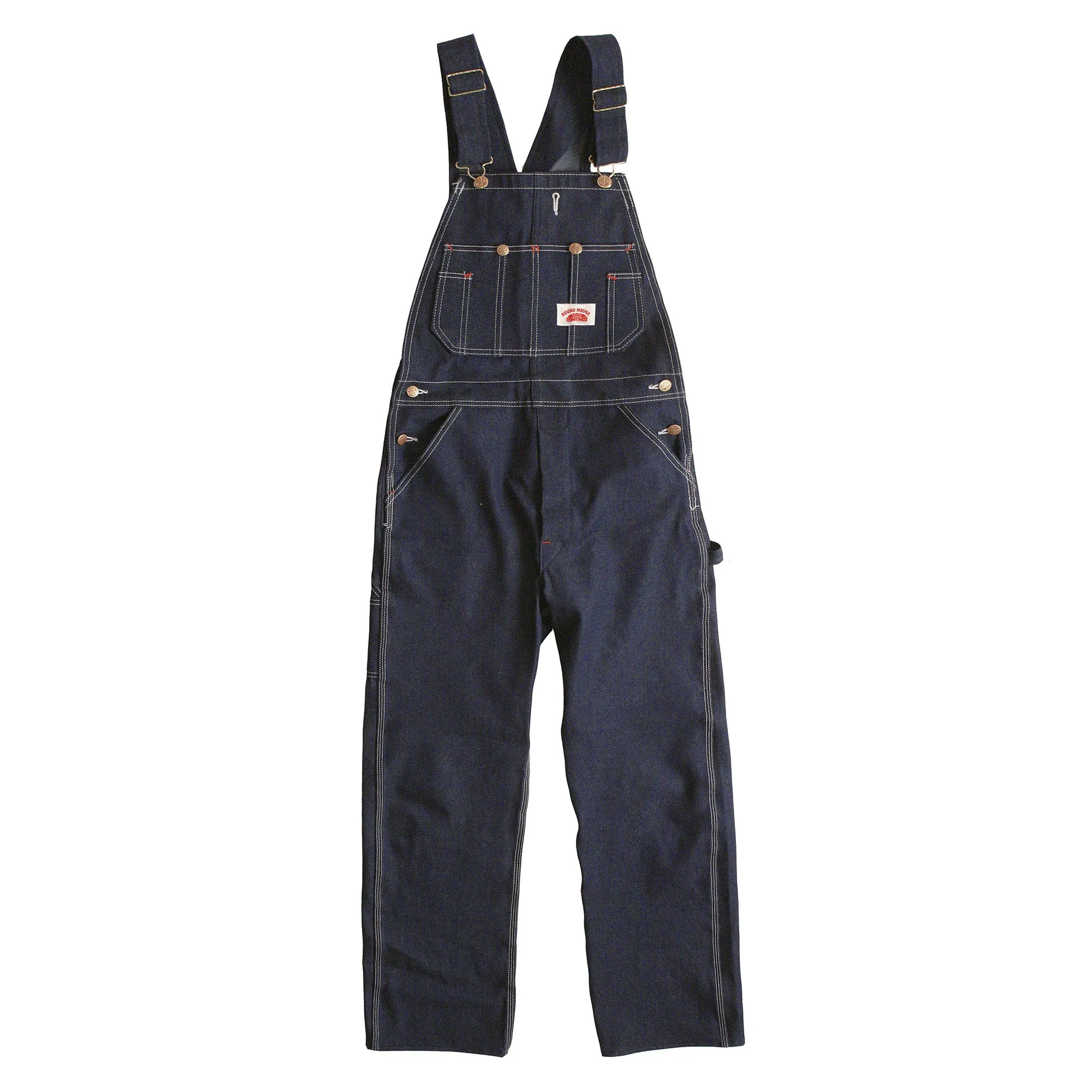 #327 Made in USA Button Fly Blue Denim Bib Overalls