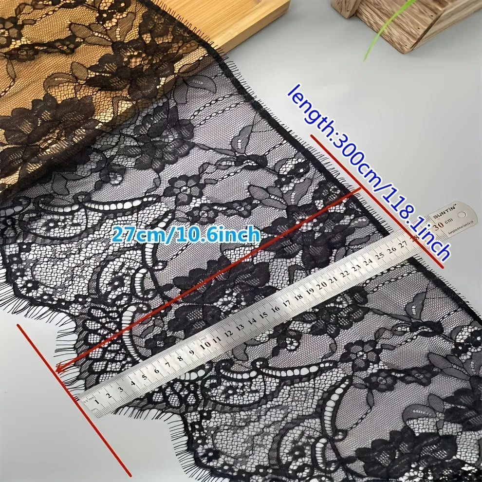 3m Lace Eyelash Trim Perfect for DIY Clothing Projects