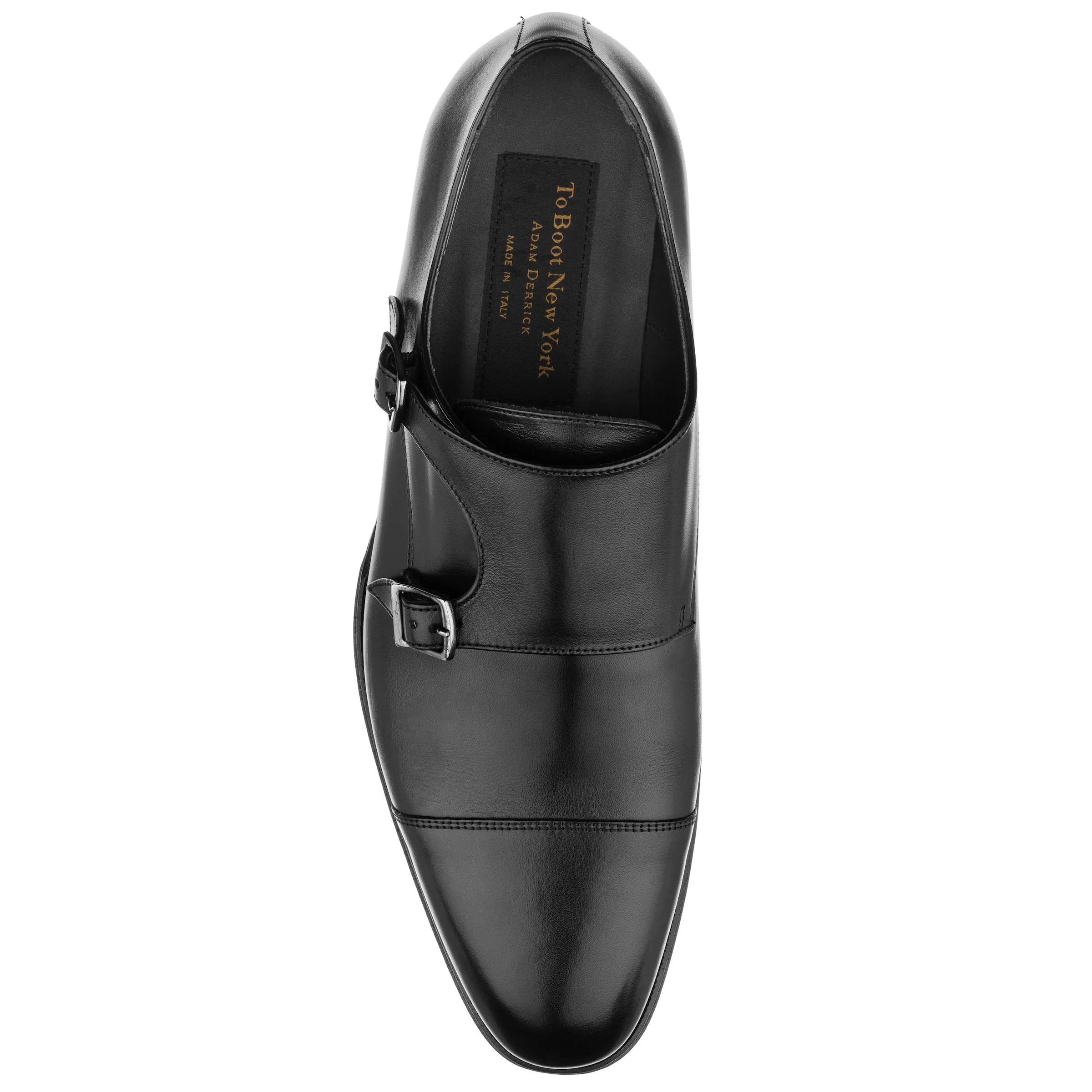 Addison Black Calf Double Buckle Monkstrap