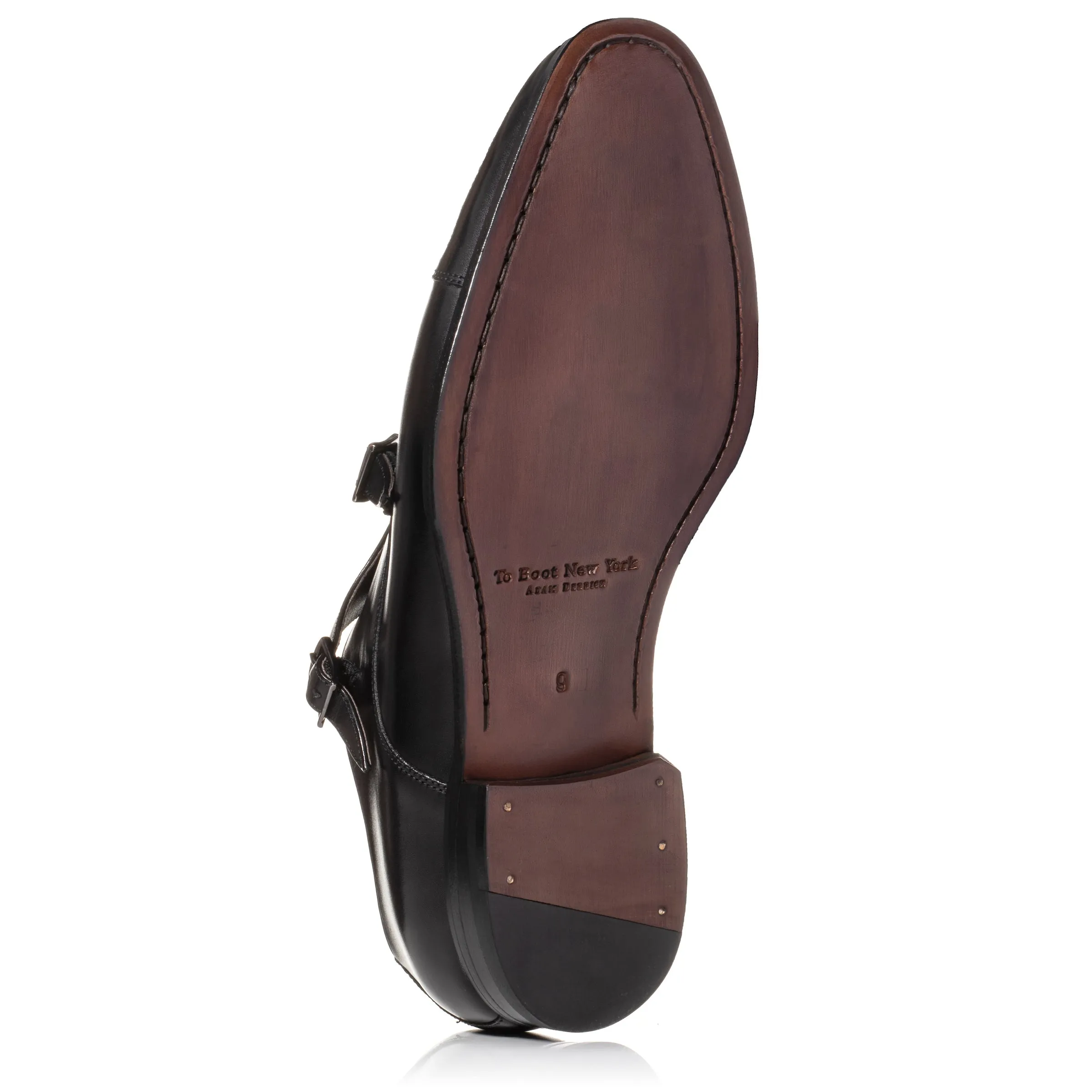 Addison Black Calf Double Buckle Monkstrap