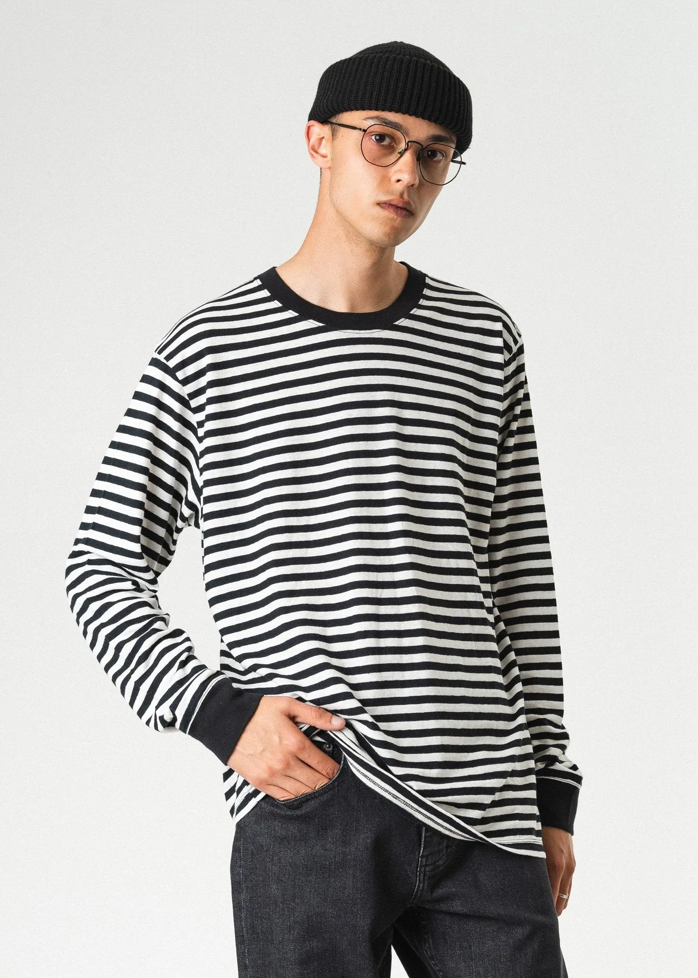 Afends Mens Commune - Hemp Retro Fit Long Sleeve Tee