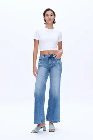 Bayeas Mid Rise Wide Leg Jeans