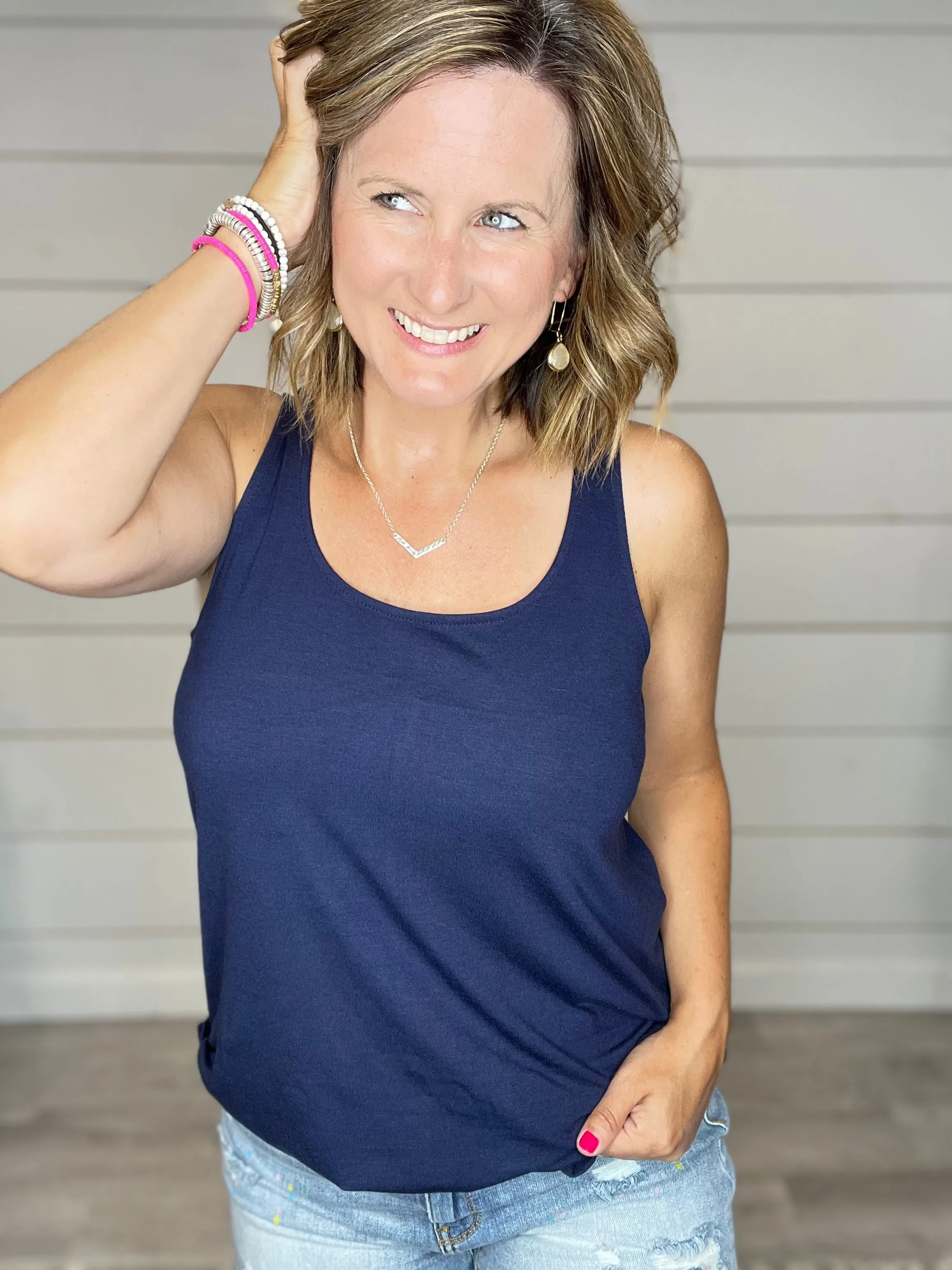 Beach Days Tank in Navy