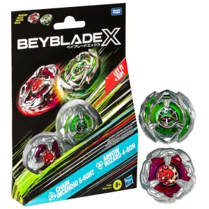 Beyblade X Chain Incendio 5-60Ht And Arrow Wizard 4-60N Top Dual Pack Set