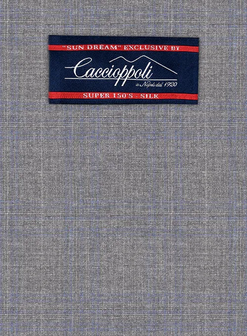 Caccioppoli Sun Dream Cecini Gray Wool Silk Pants