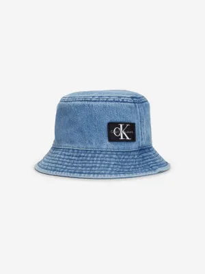 Calvin Klein Kids Denim Bucket Hat in Blue