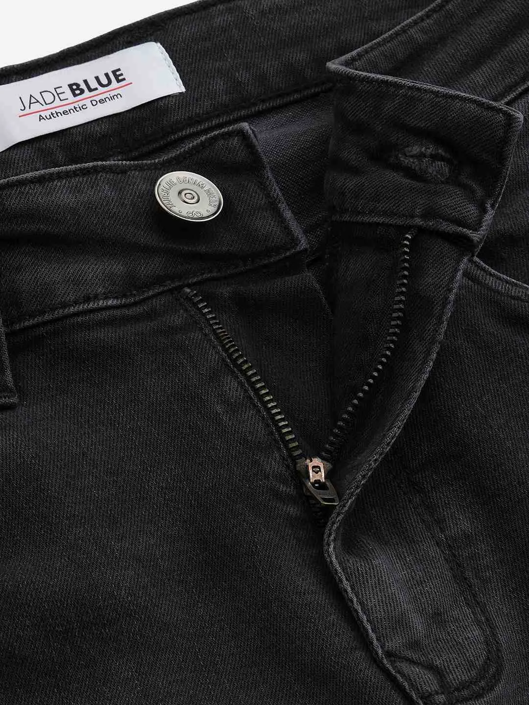 Charcoal Grey Washed Straight Fit Jeans | JadeBlue