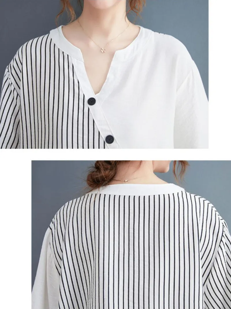 Charming Women's Button-Up Striped Tops