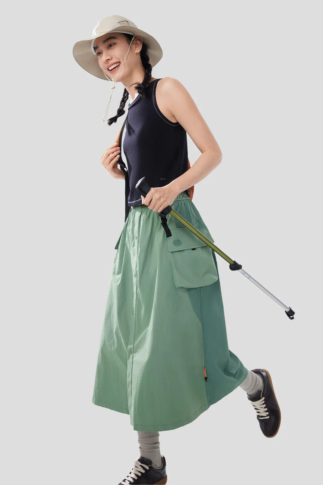 Chute - Women's Water-Repellent Utility Skirt with Parachute Design