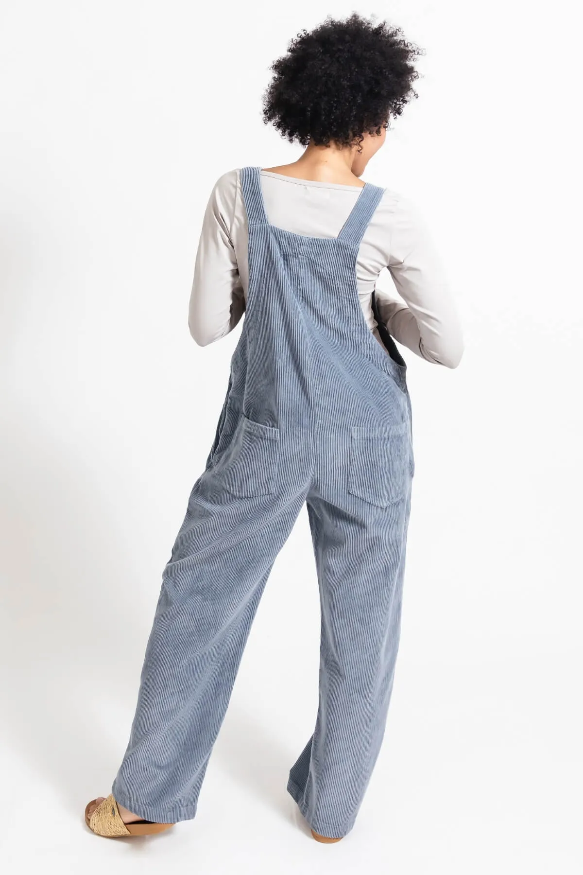 Corduroy Overalls - Sky Blue