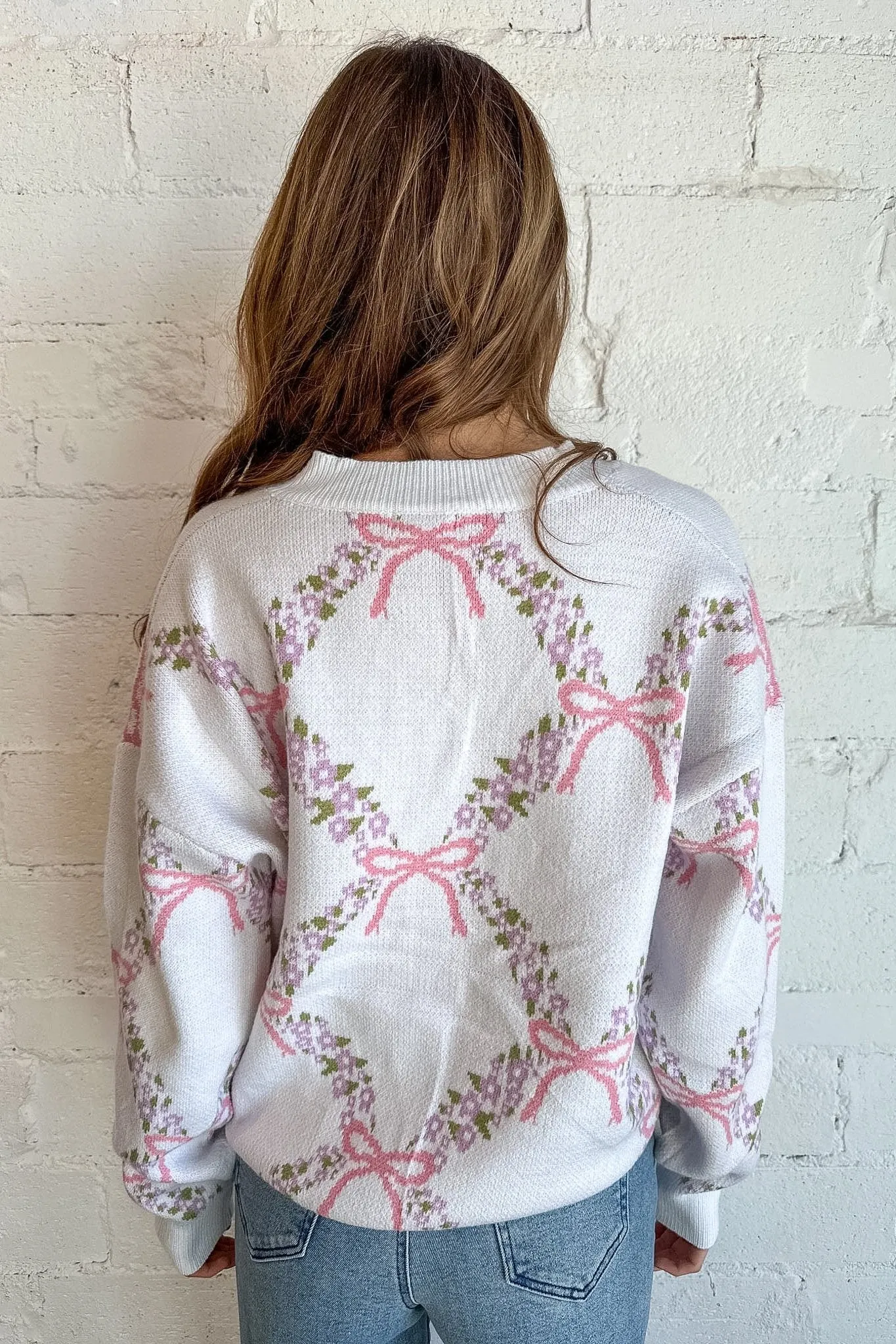 Country Club Floral Tennis Sweater