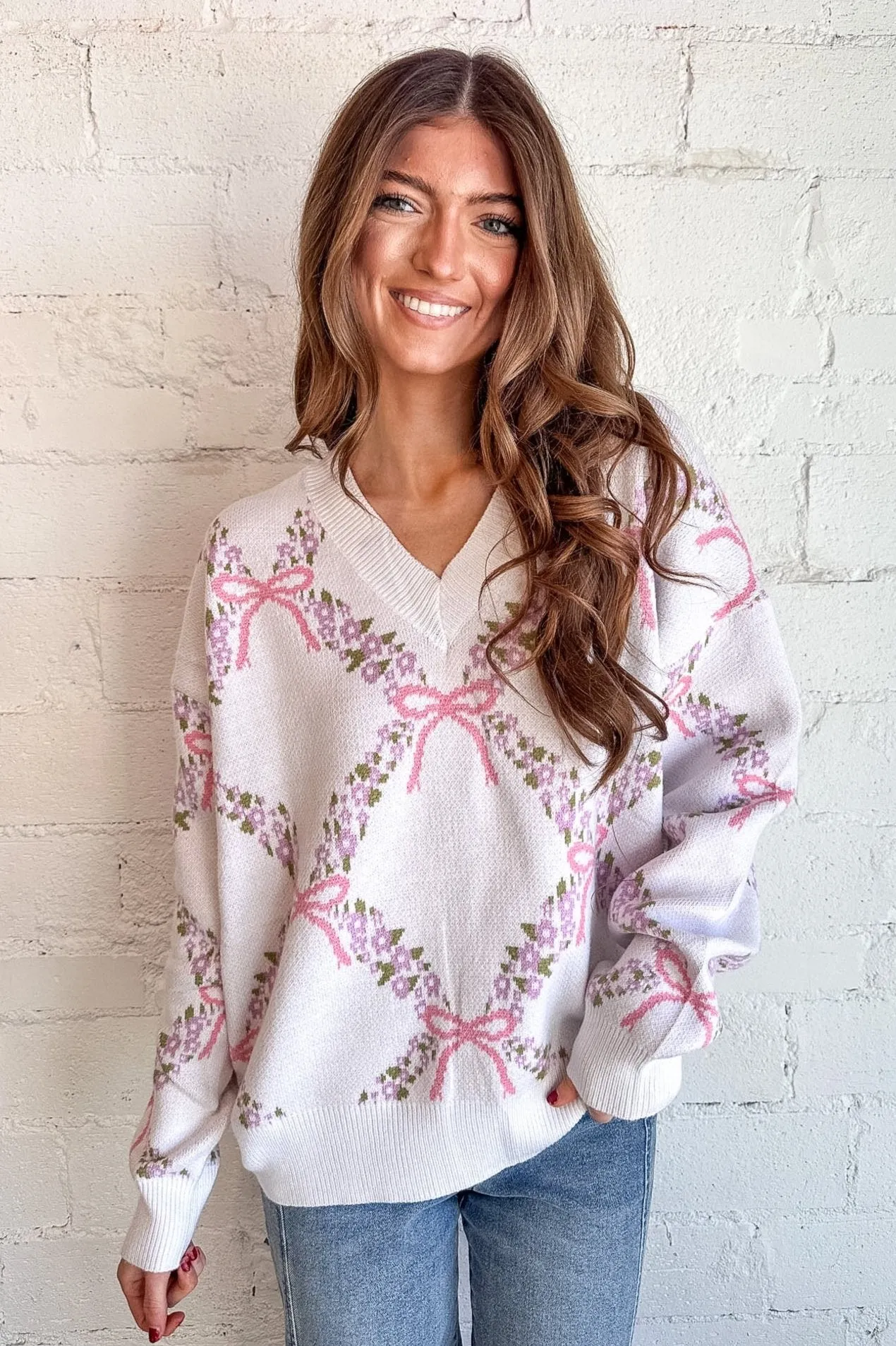 Country Club Floral Tennis Sweater