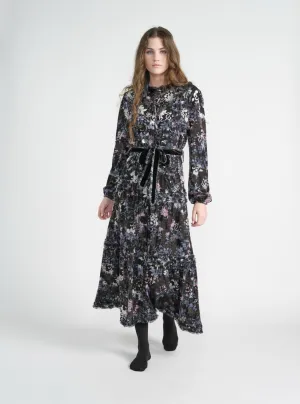 Cut Velvet Floral Dress