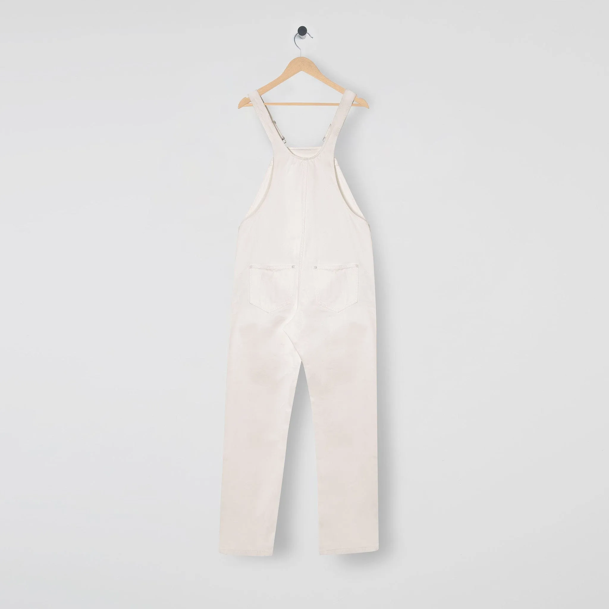 Denim Bib & Brace Dungaree White