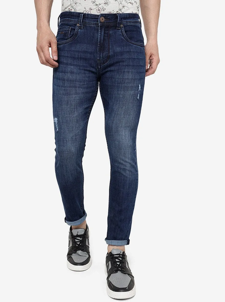 Denim Blue Solid Urban Fit Jeans | Greenfibre