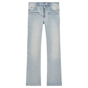 Dirty Blue Denim Zipped Pants