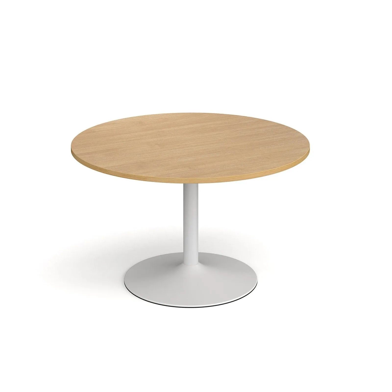 Genoa circular dining table with trumpet base