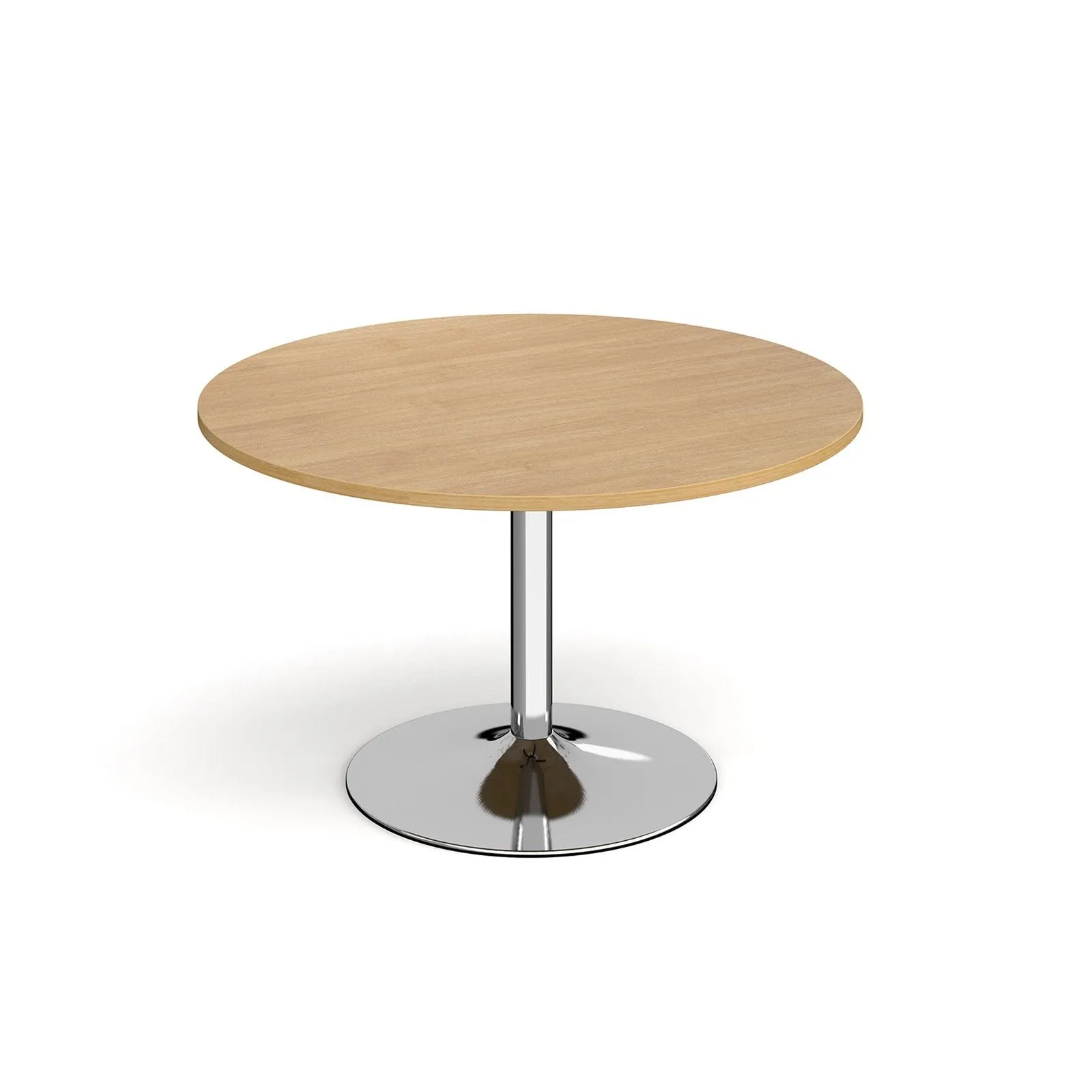 Genoa circular dining table with trumpet base