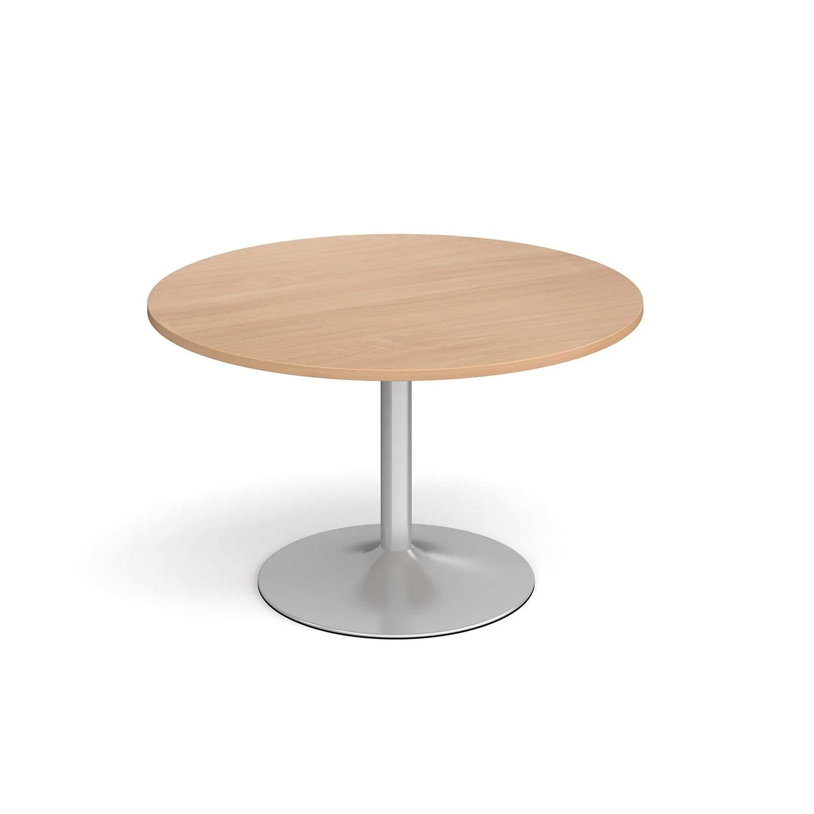 Genoa circular dining table with trumpet base