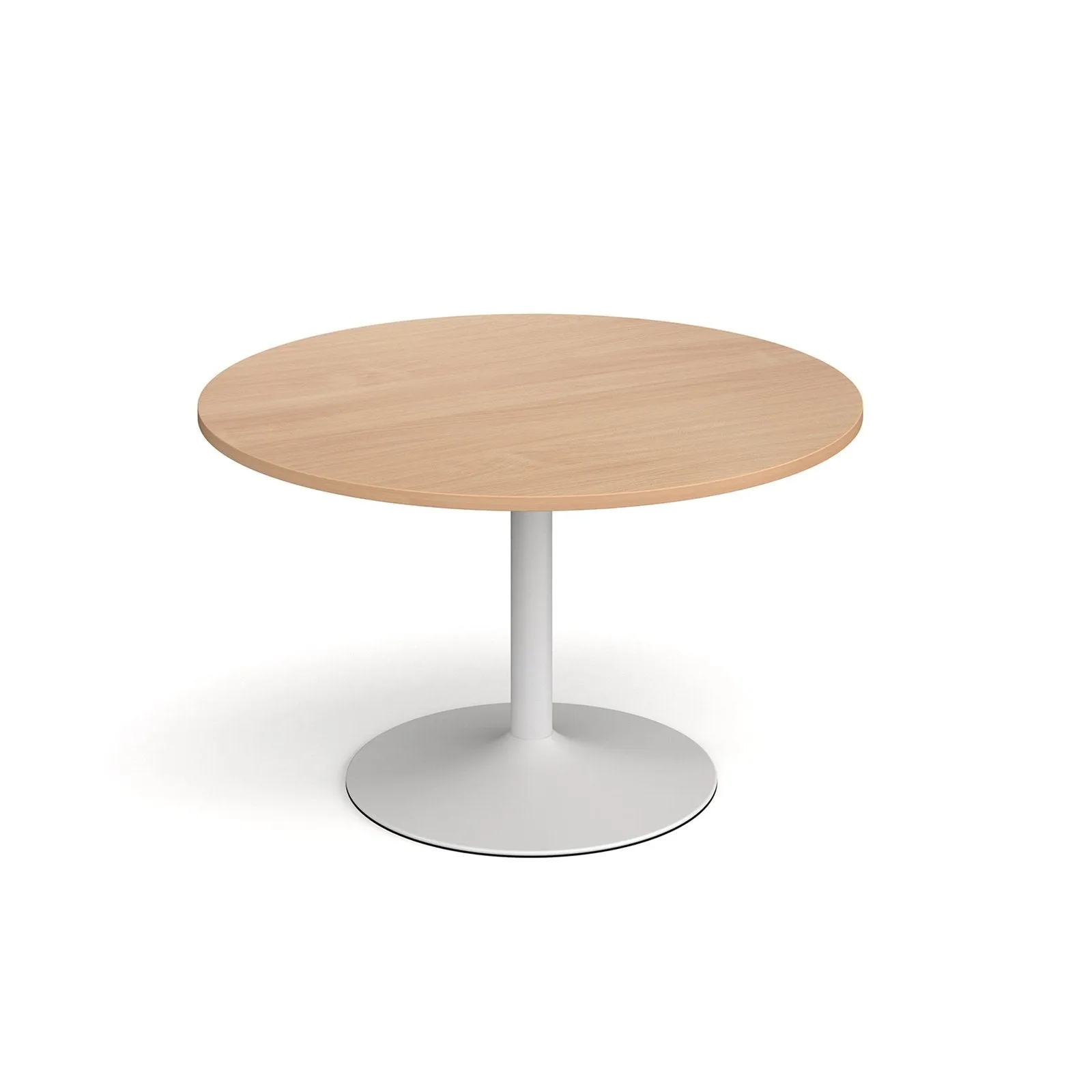 Genoa circular dining table with trumpet base