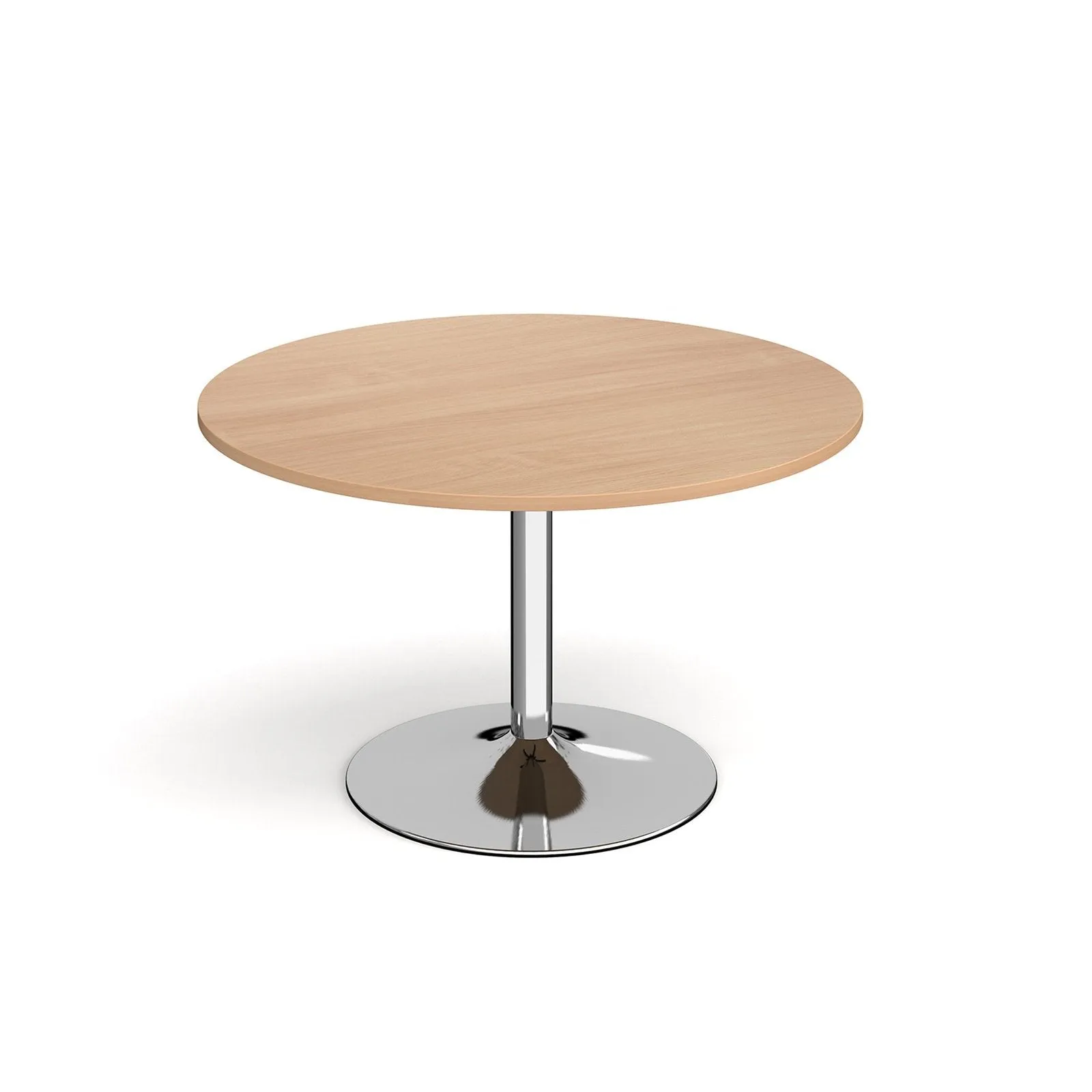 Genoa circular dining table with trumpet base