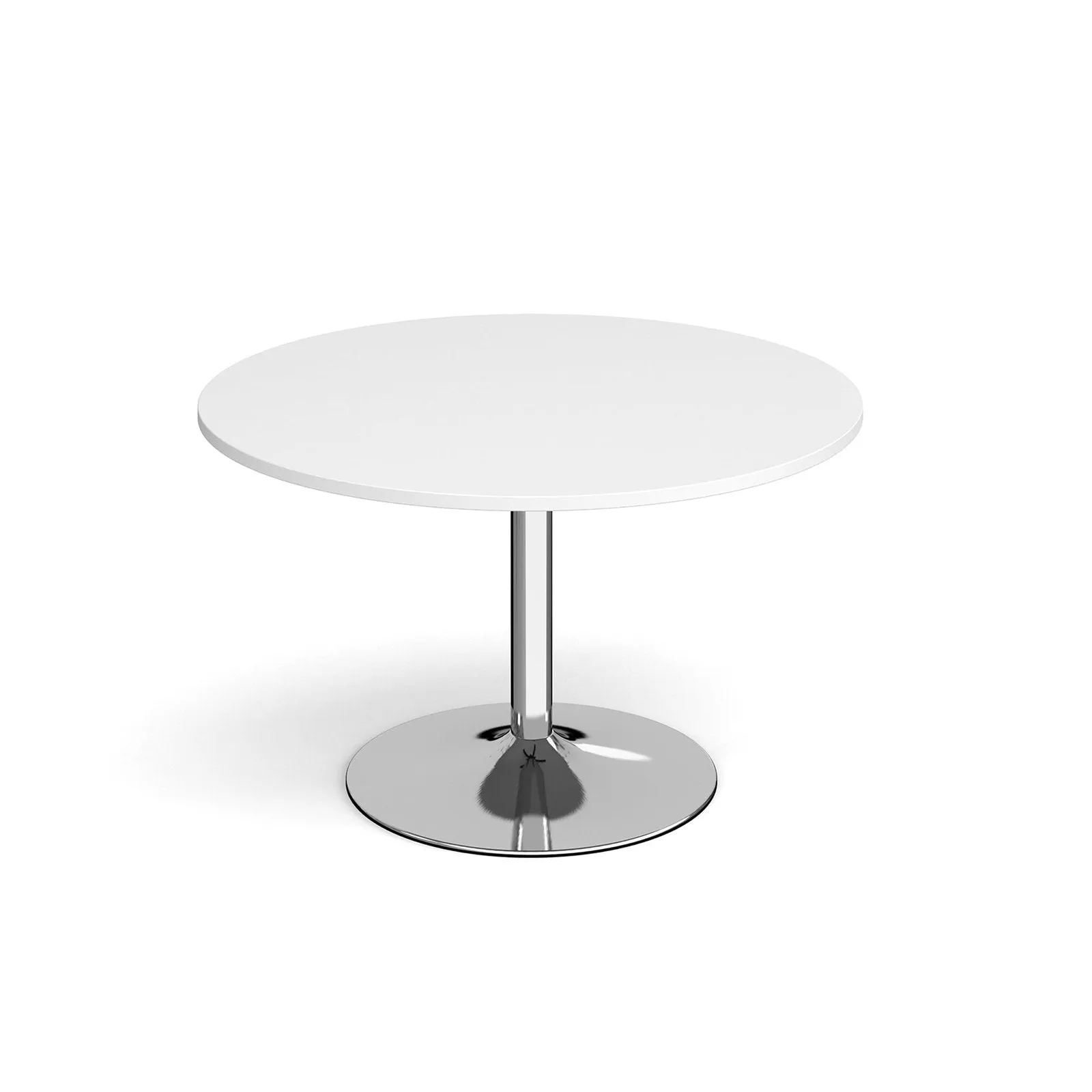 Genoa circular dining table with trumpet base