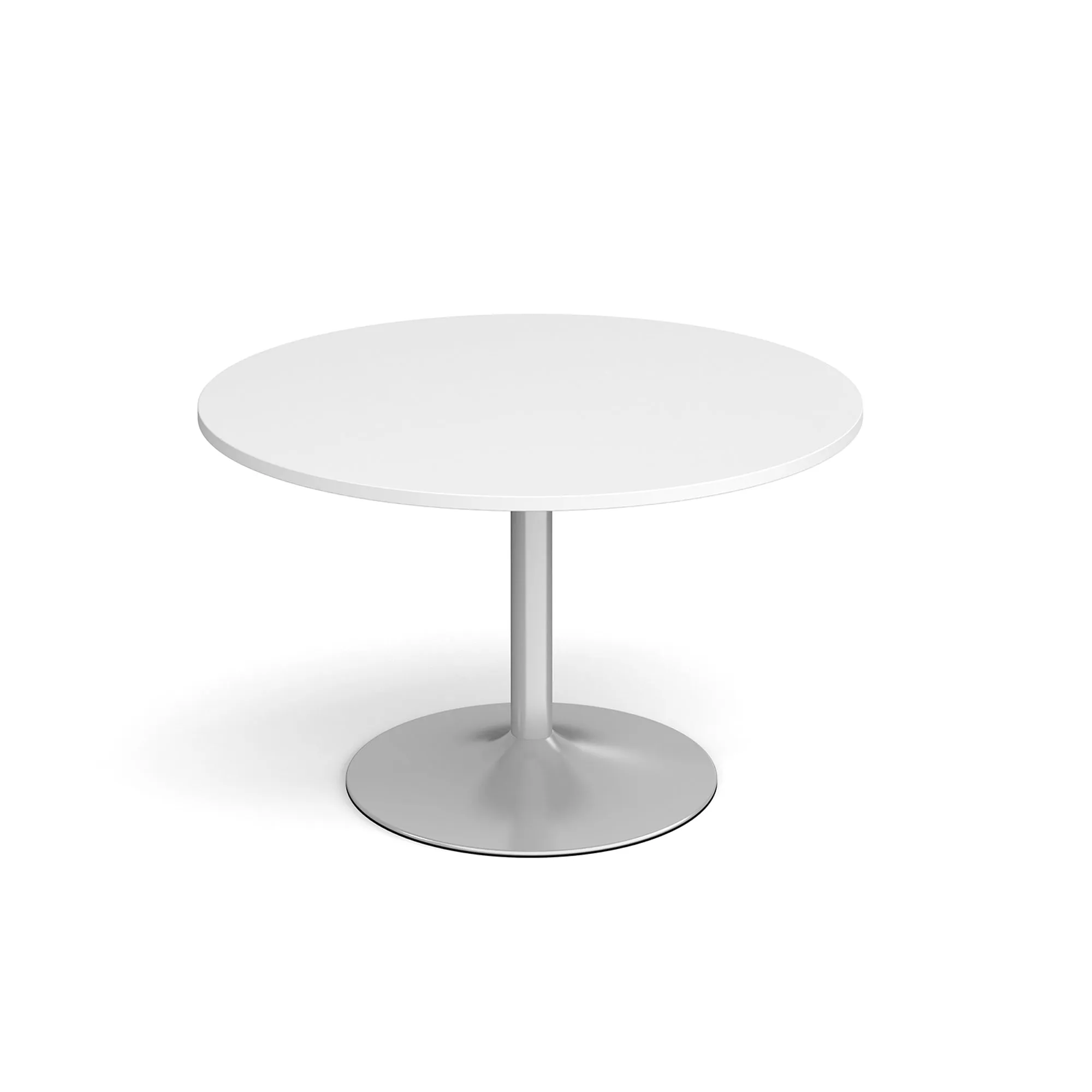 Genoa circular dining table with trumpet base