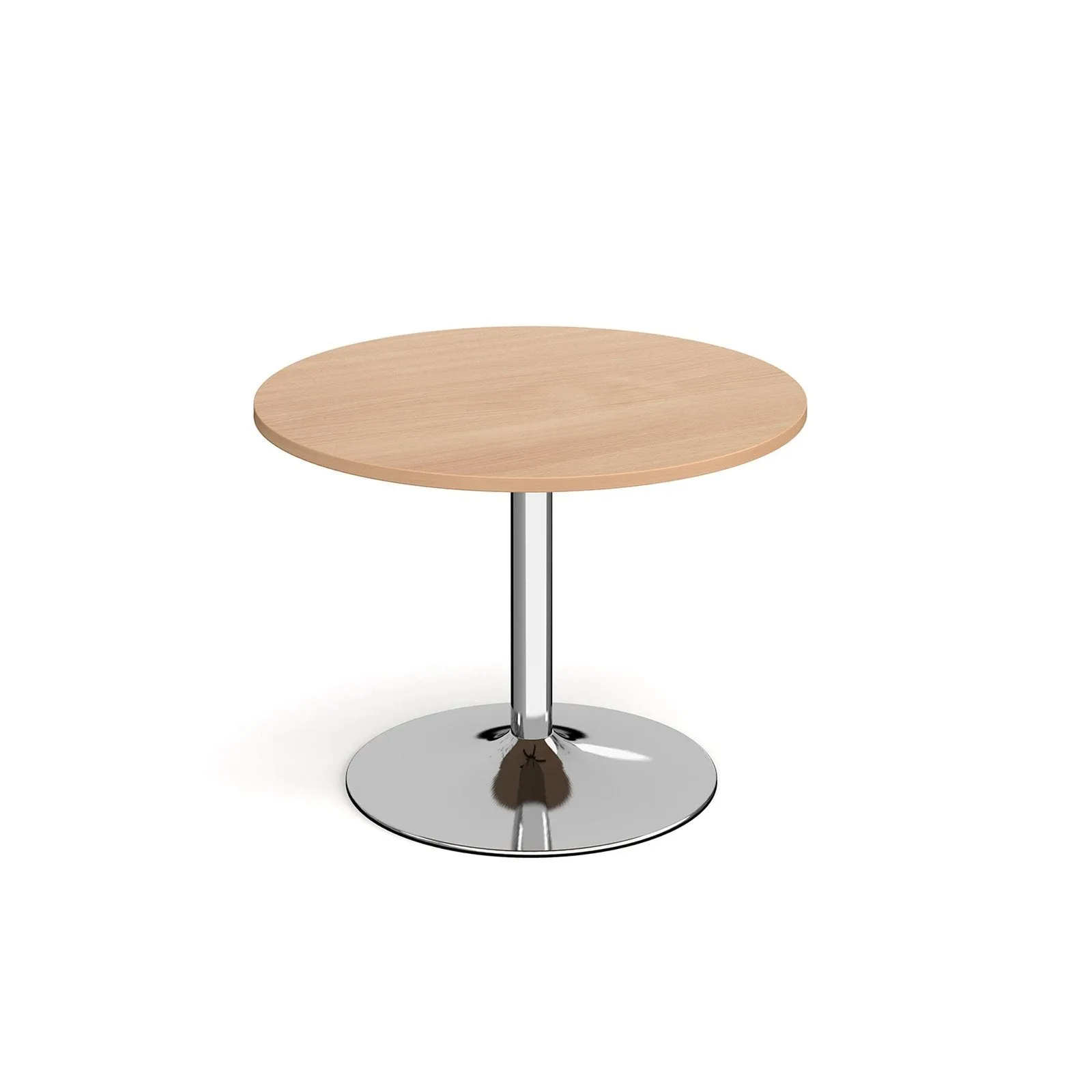 Genoa circular dining table with trumpet base