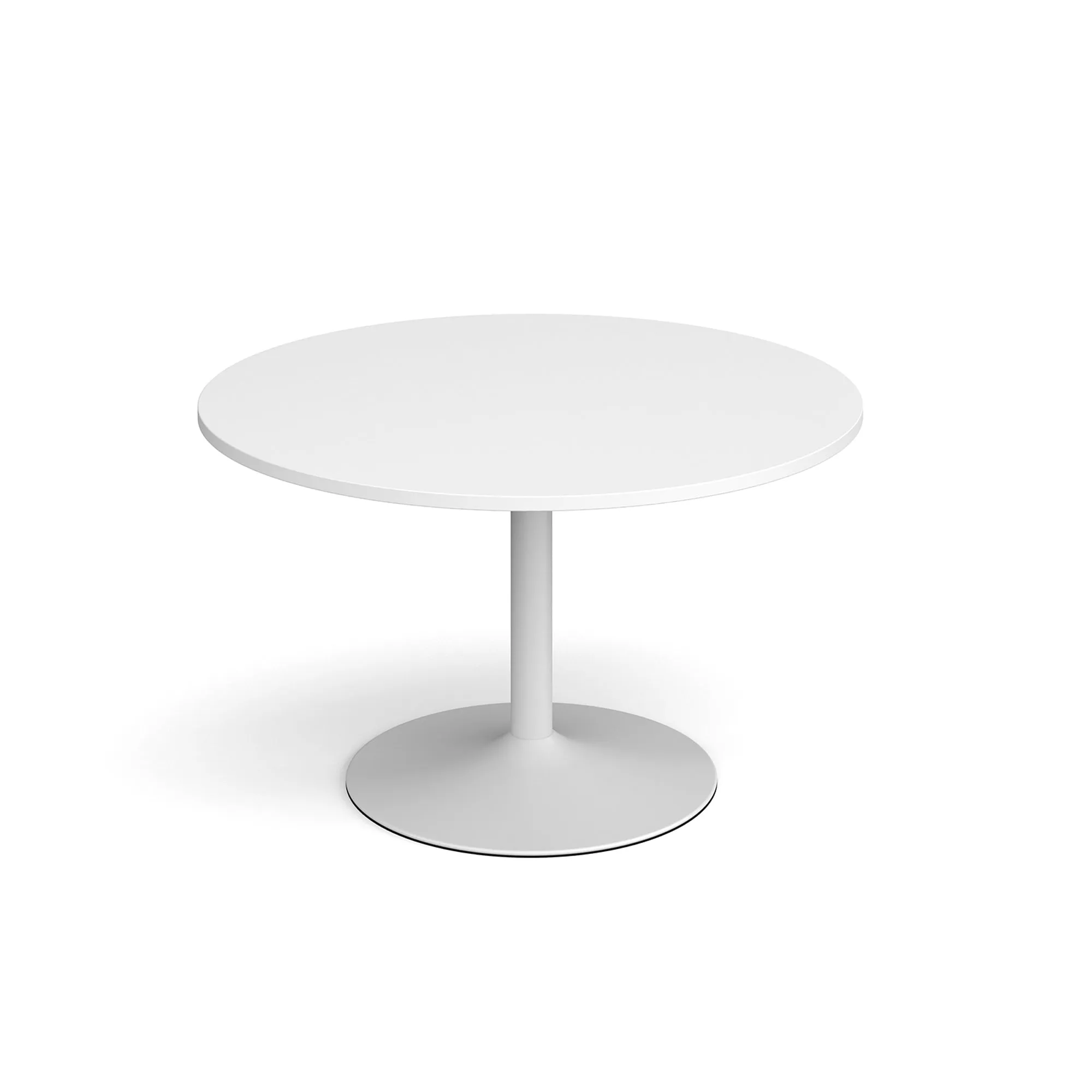 Genoa circular dining table with trumpet base