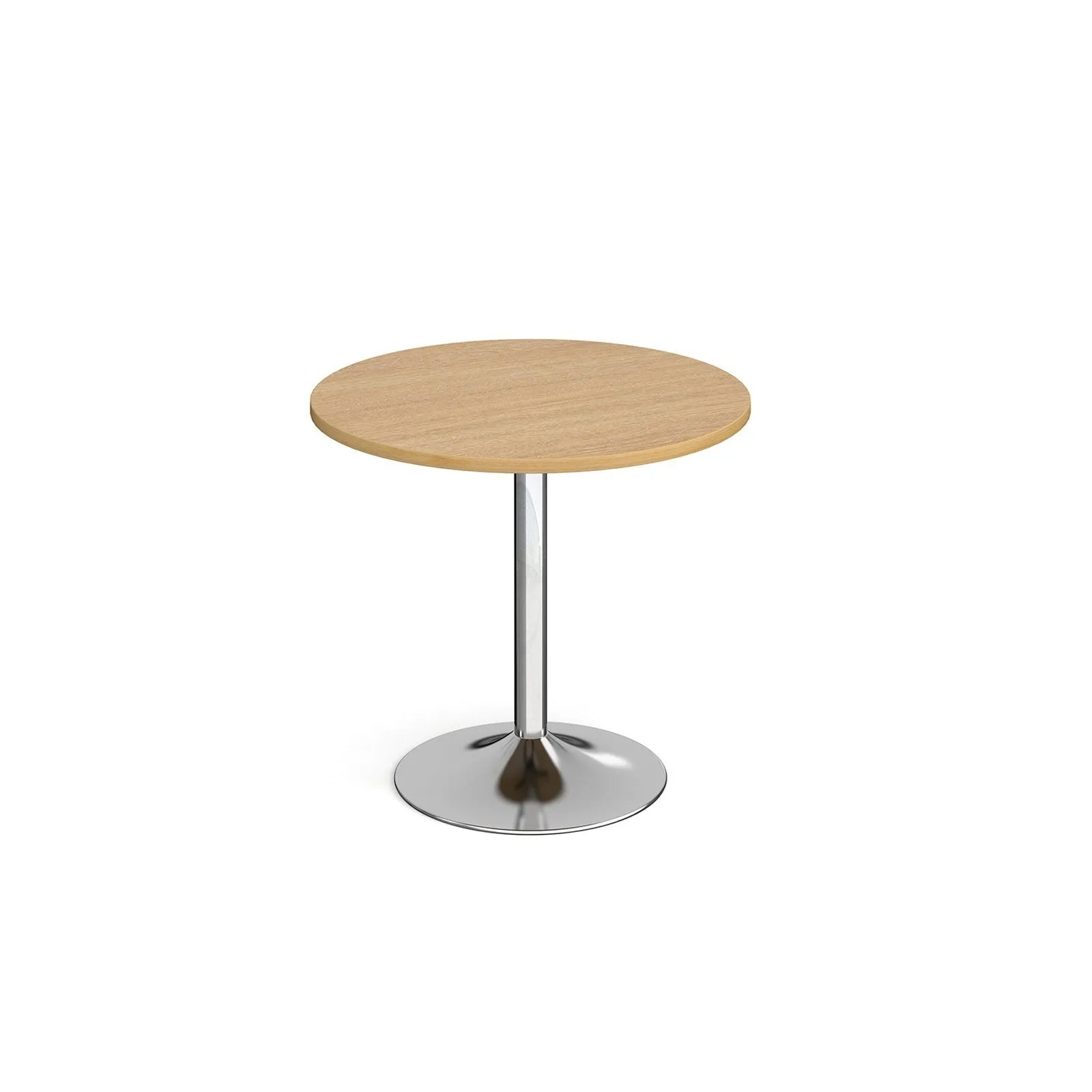 Genoa circular dining table with trumpet base