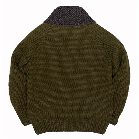 Granted Bomber Chunky Knit- Olive