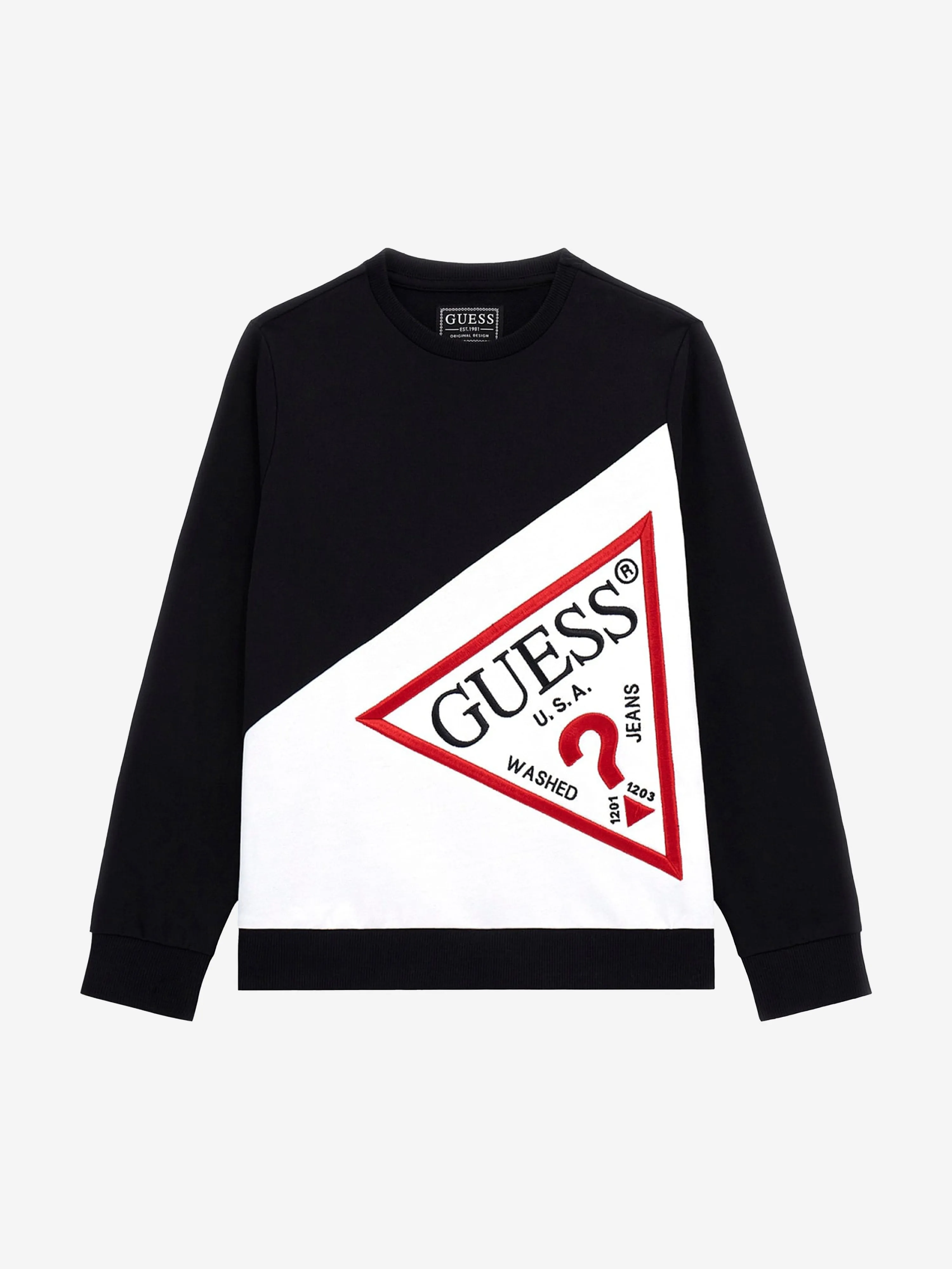 Guess Boys Logo Sweatshirt in Black