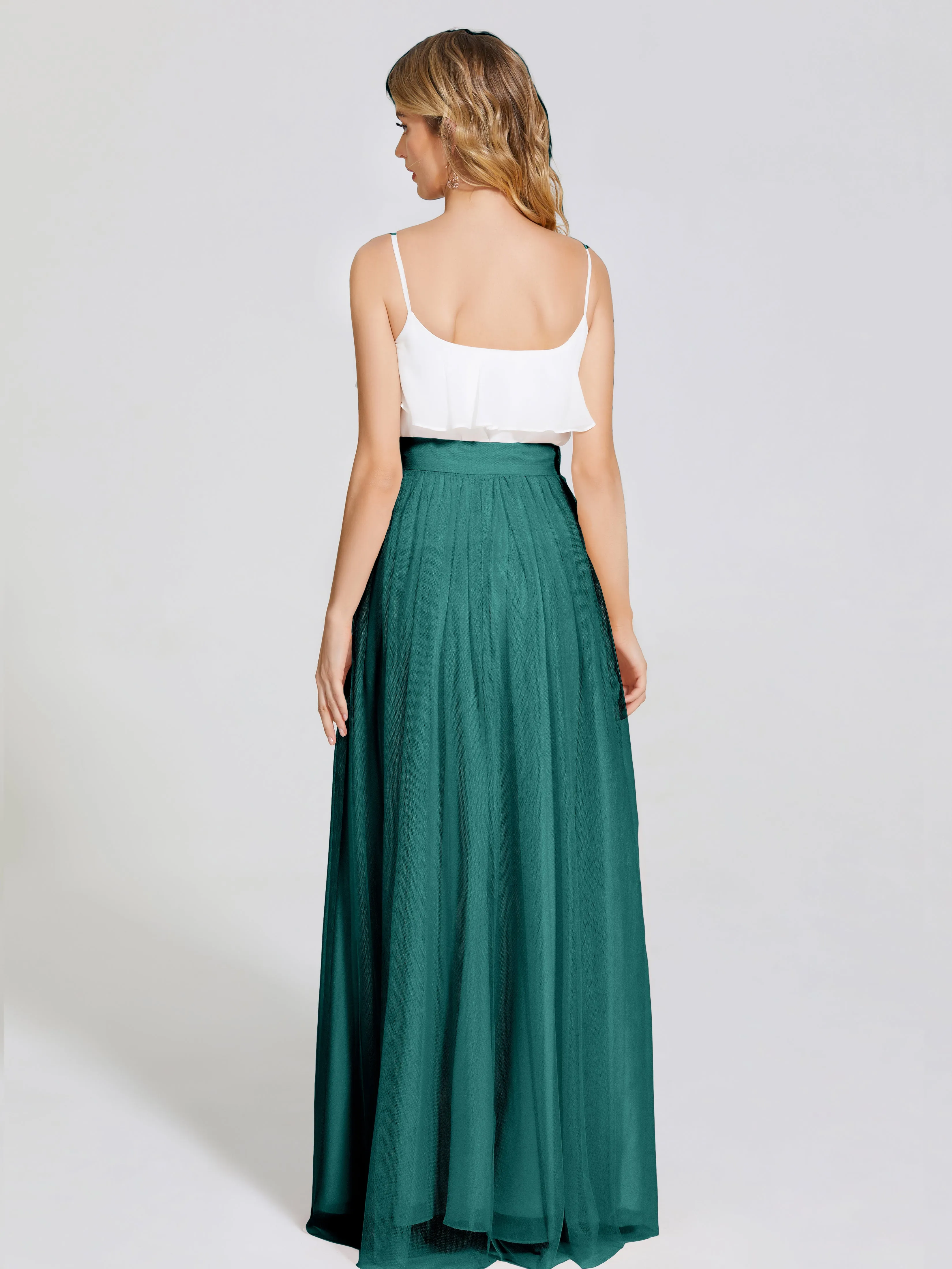 Hayden Simple A-Line Long Tulle Skirt