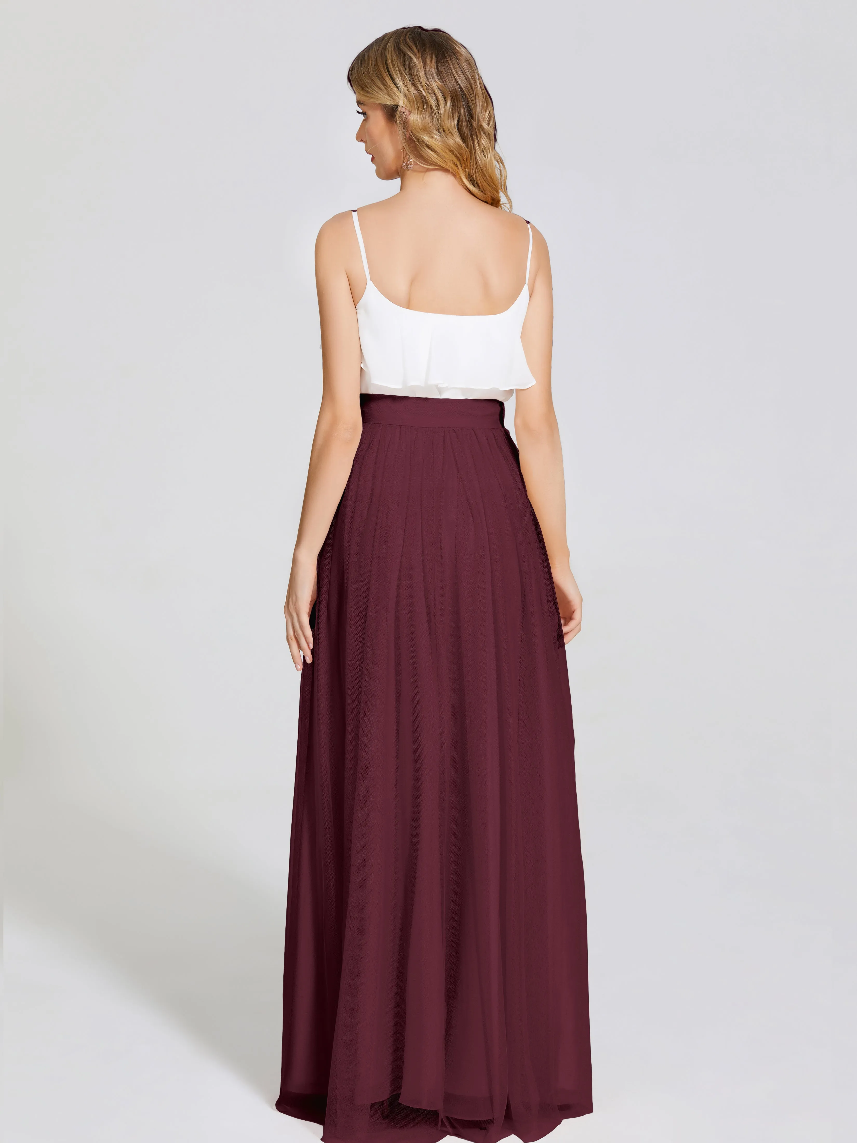 Hayden Simple A-Line Long Tulle Skirt