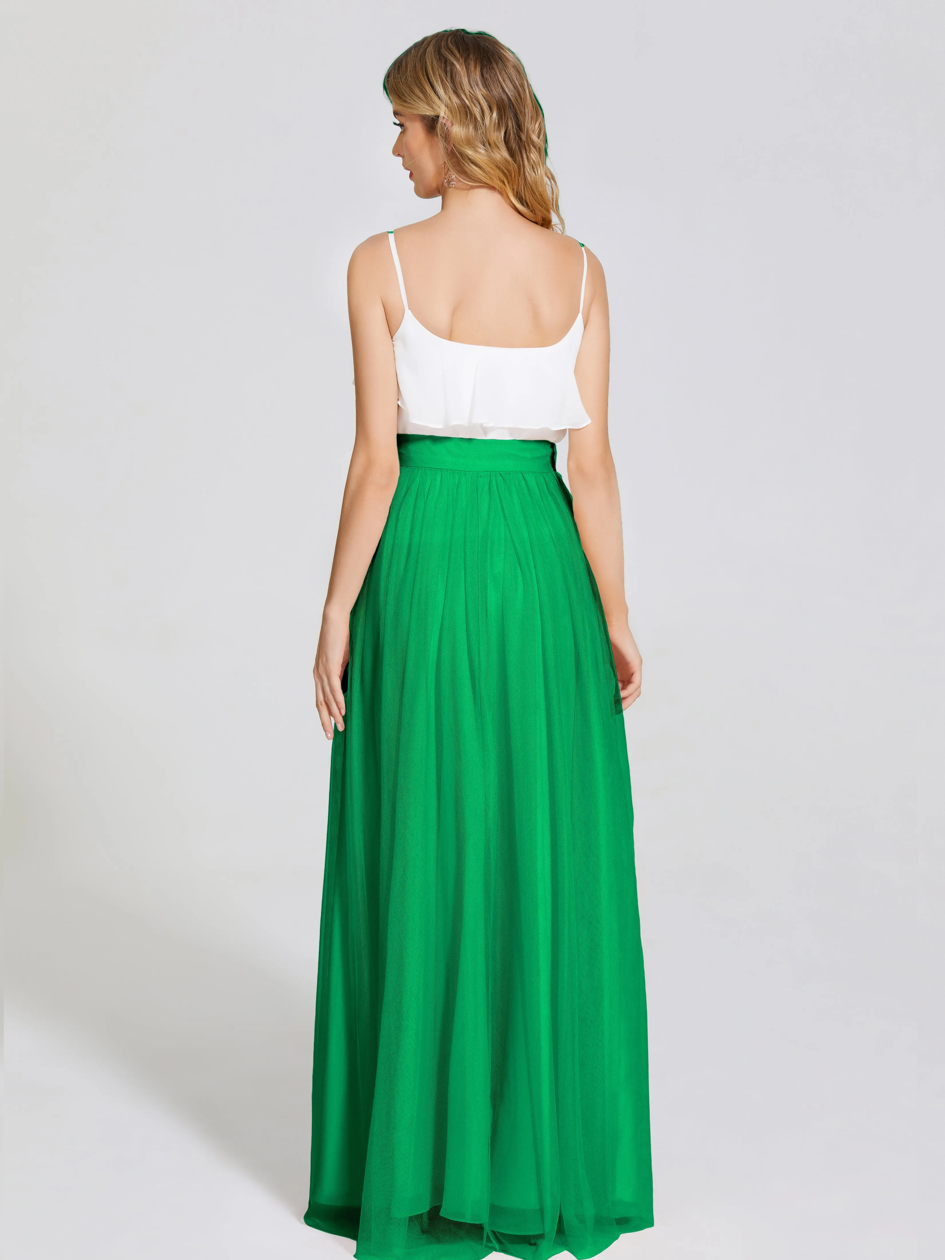 Hayden Simple A-Line Long Tulle Skirt