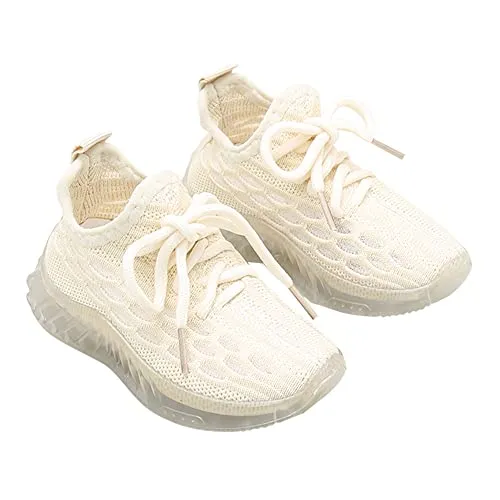 Hopscotch Baby Boys and Baby Girls Mesh Solid Athletic Shoes in Beige Color, UK:6 (YUQ-3540027)