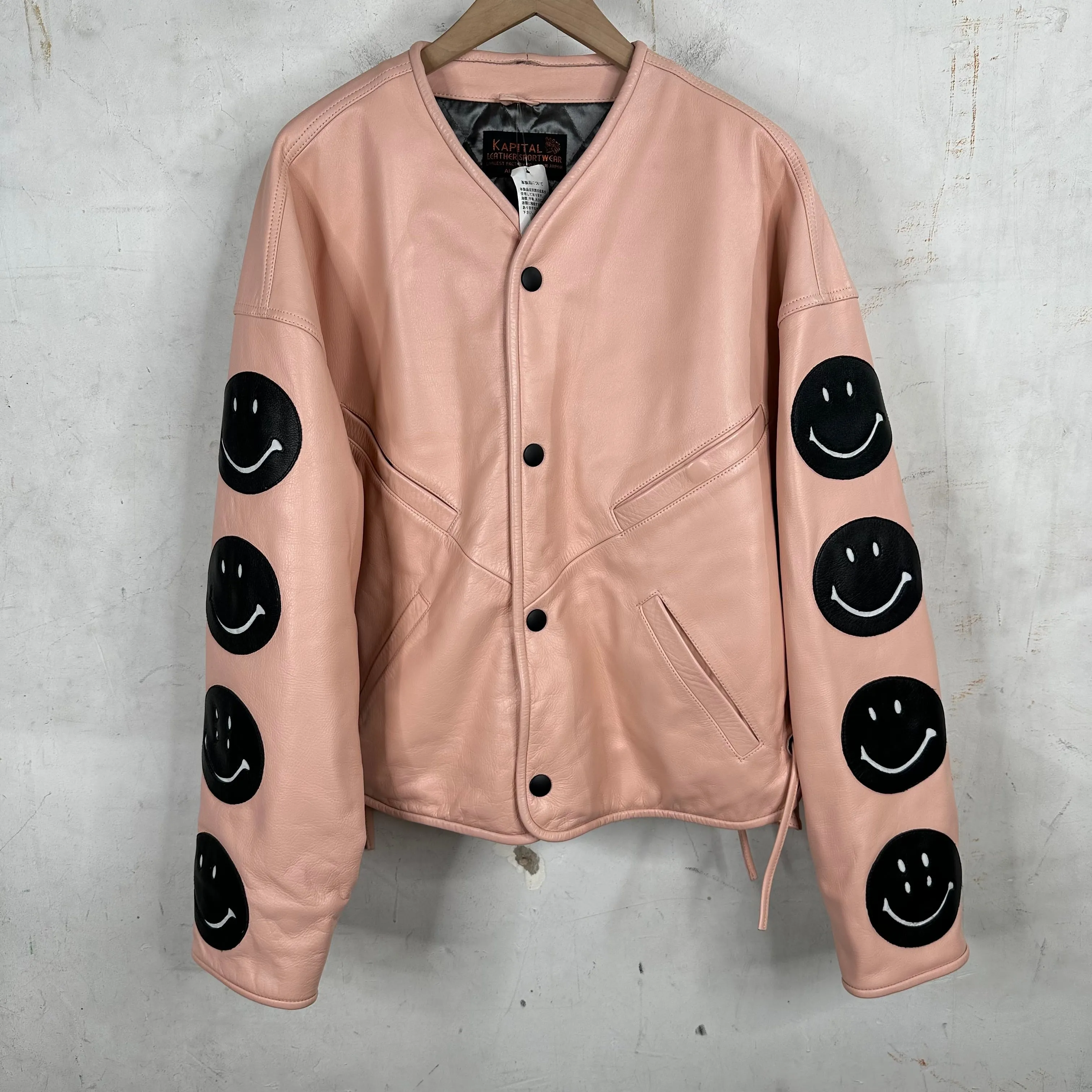 Kapital Pink Hand Cut Leather 4-Pocket Jacket