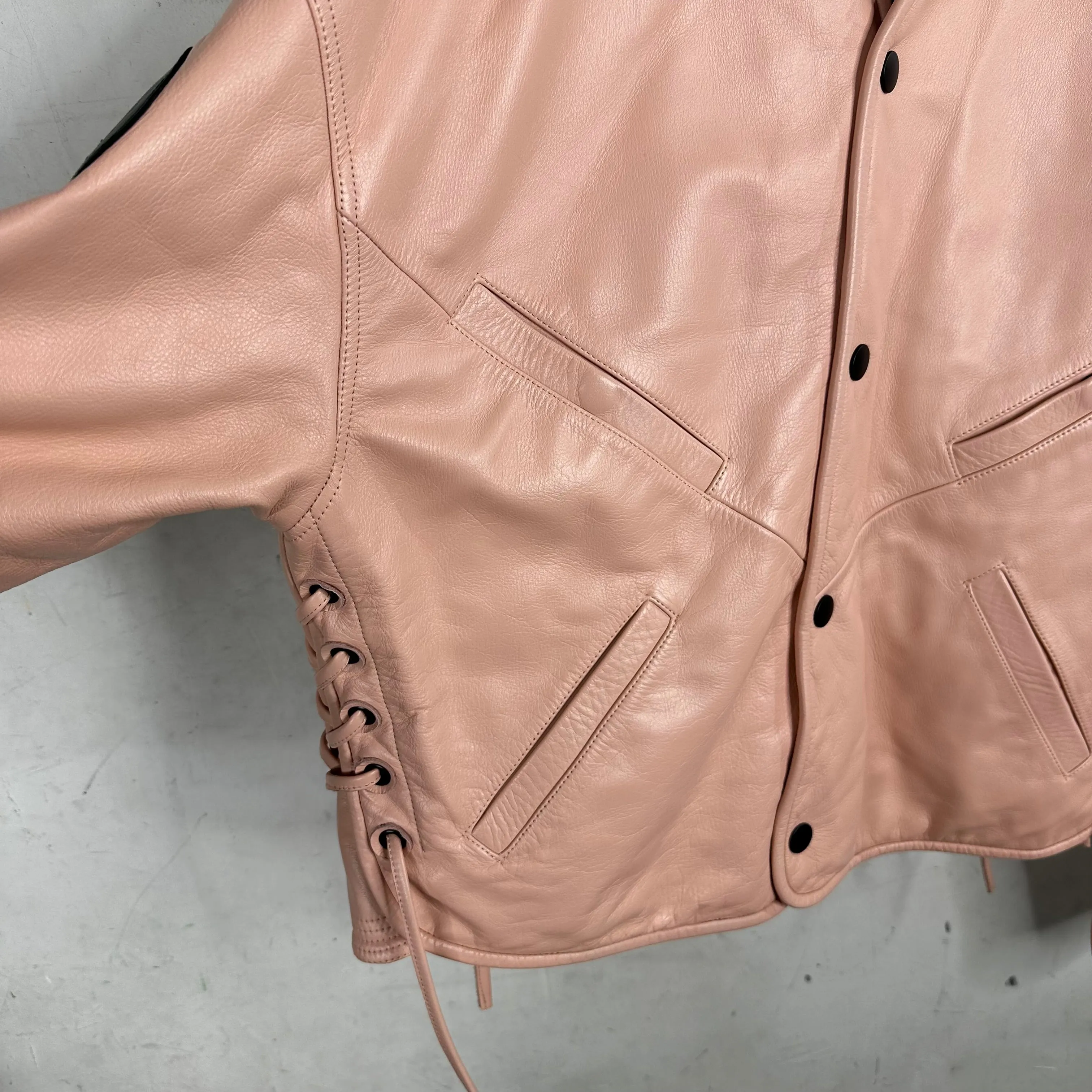 Kapital Pink Hand Cut Leather 4-Pocket Jacket