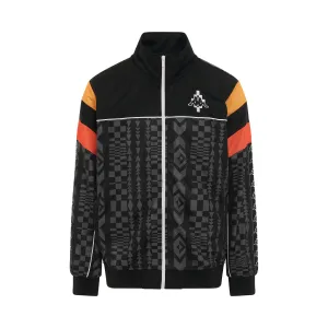 Kappa Folk Track Jacket in Black/Dark Grey