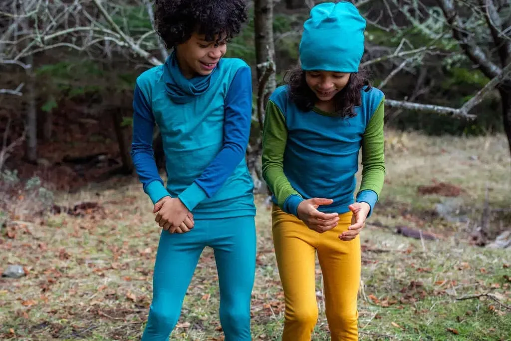 Kids Merino Base Layer Pant -  Sea Foam Green