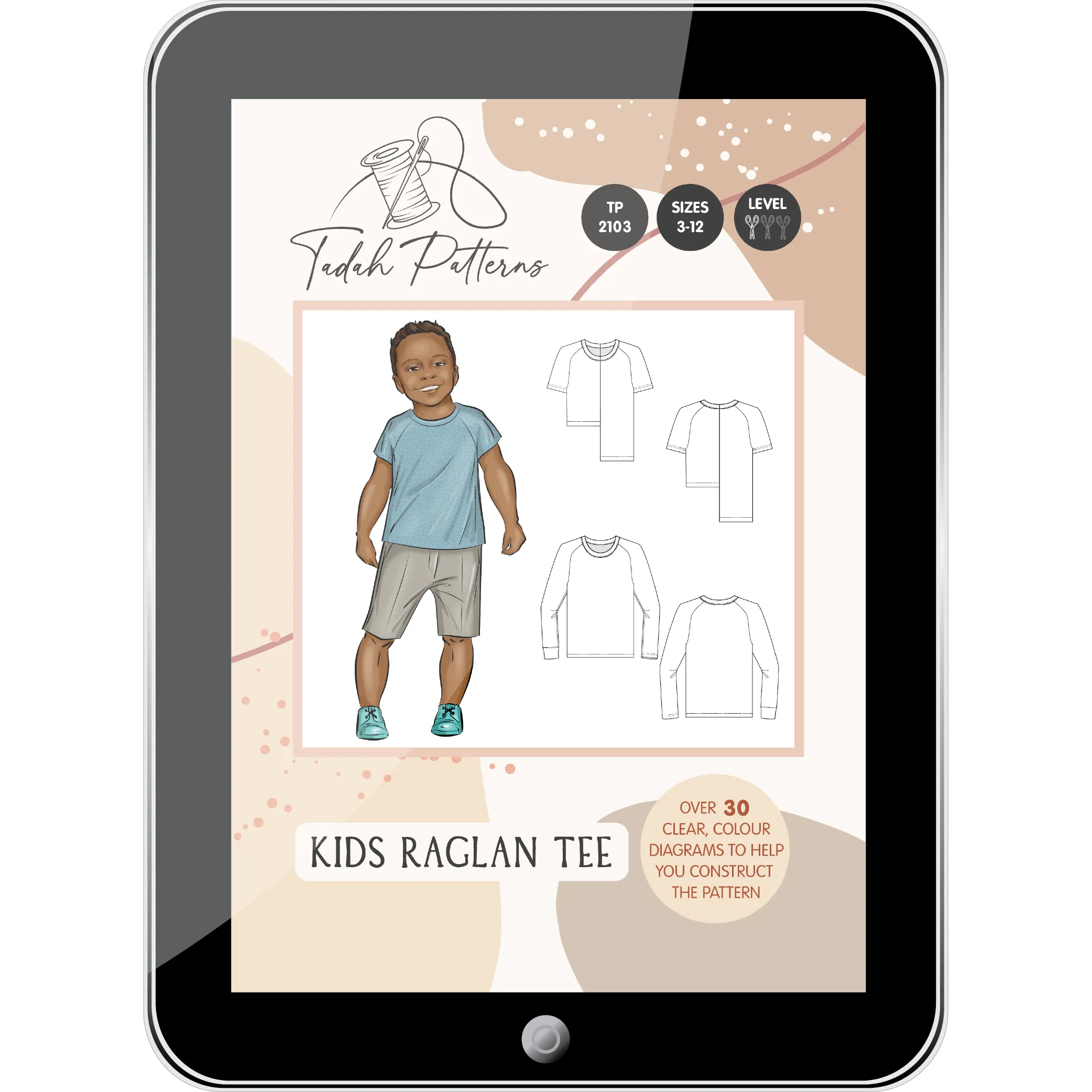 Kids Raglan Tee Sewing Pattern