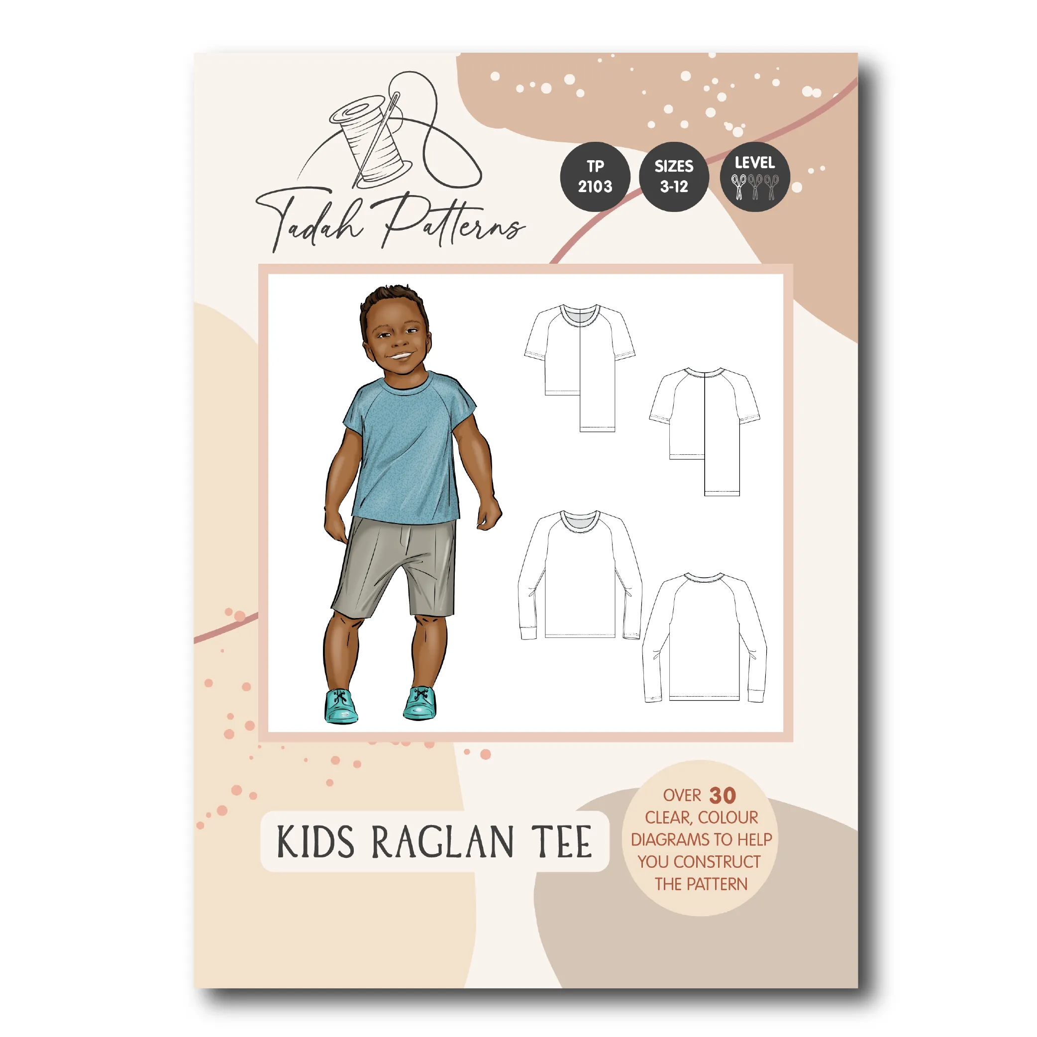 Kids Raglan Tee Sewing Pattern