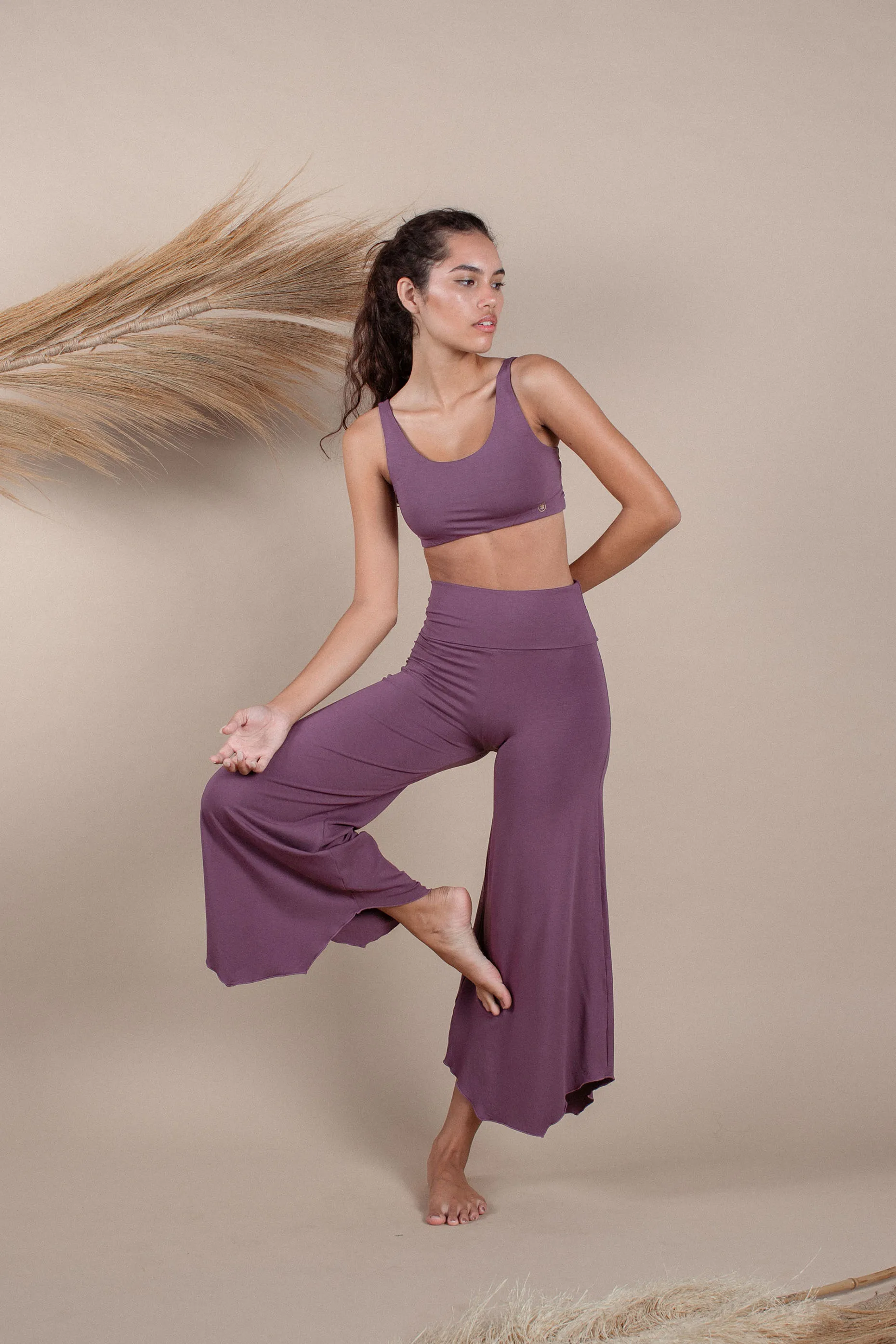 Layla Flares Aubergine