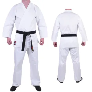 MAR-001B | Traditional White Karate Student Uniform Gi (8.5oz Fabric)   FREE BELT