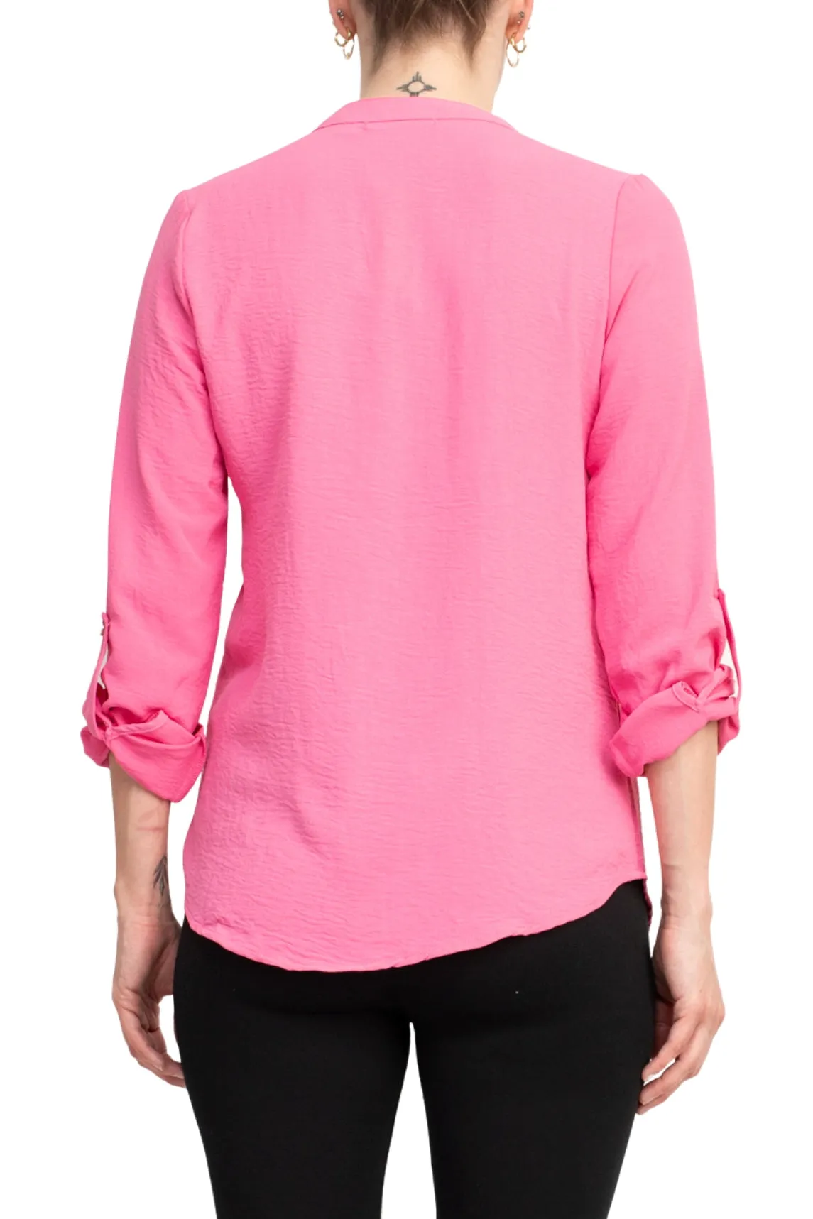 Notations Ruffled Colored Blouse