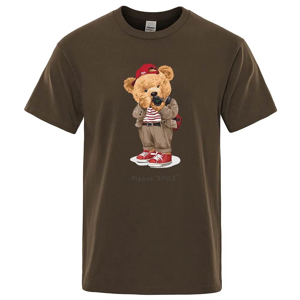 Nsqured Teddy Bear Photo Prints Men's T-shirt