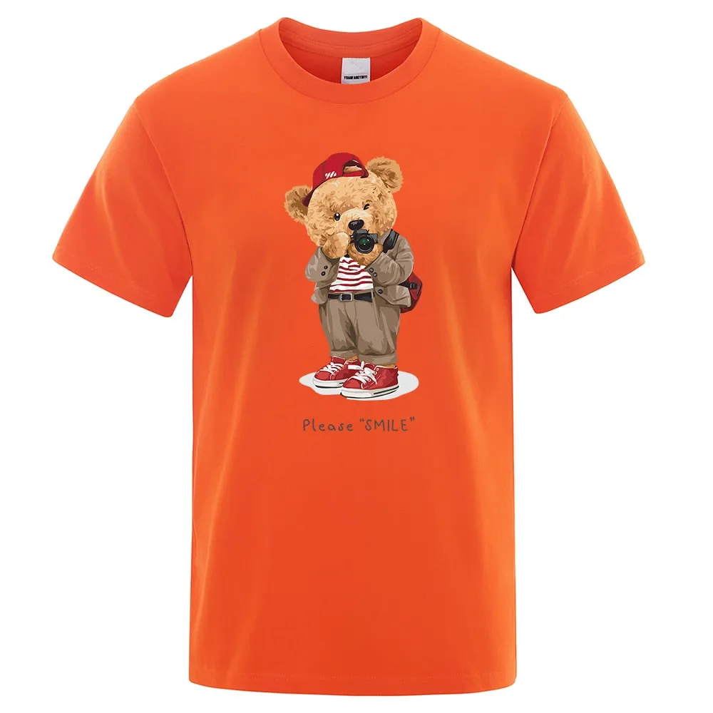 Nsqured Teddy Bear Photo Prints Men's T-shirt