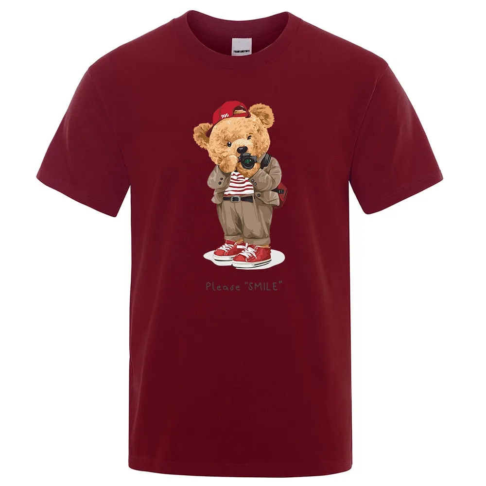 Nsqured Teddy Bear Photo Prints Men's T-shirt