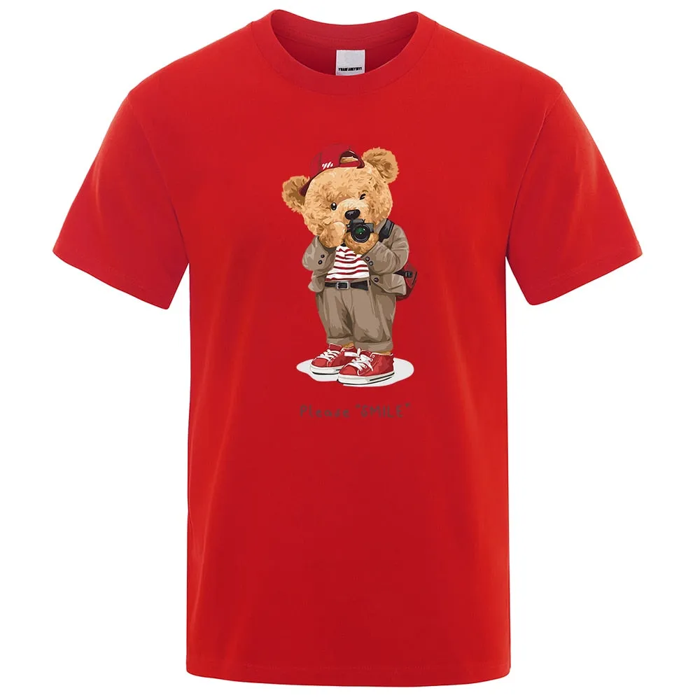 Nsqured Teddy Bear Photo Prints Men's T-shirt